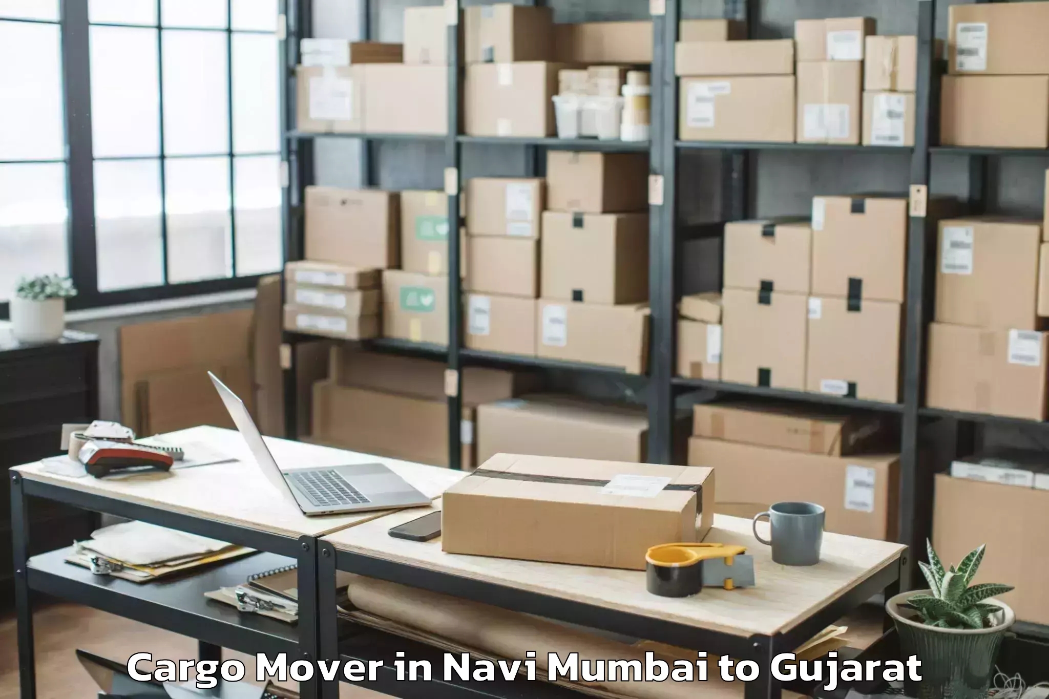 Top Navi Mumbai to Crystal Mall Rajkot Cargo Mover Available